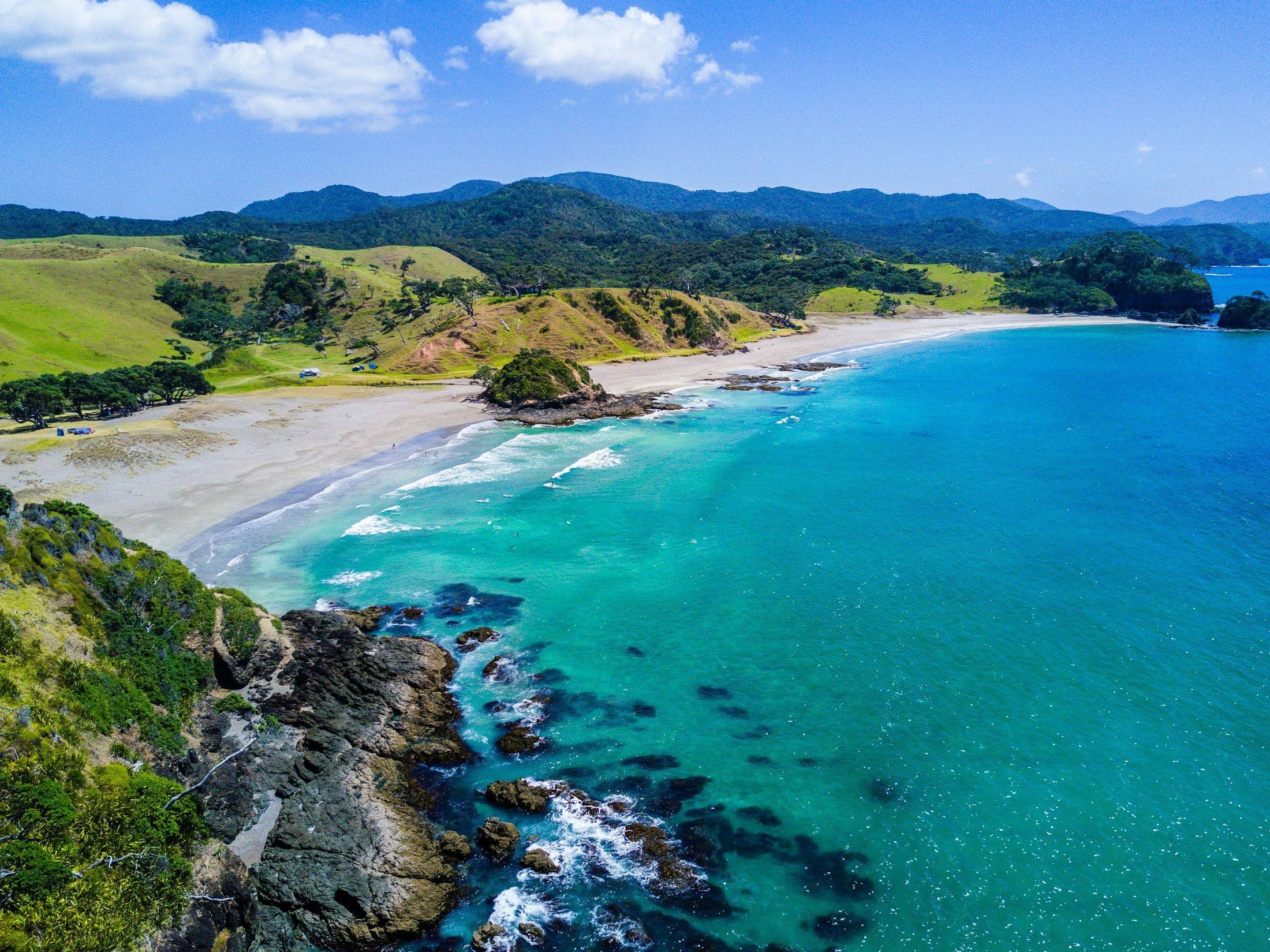 Aerial view of the peninsula shoreline